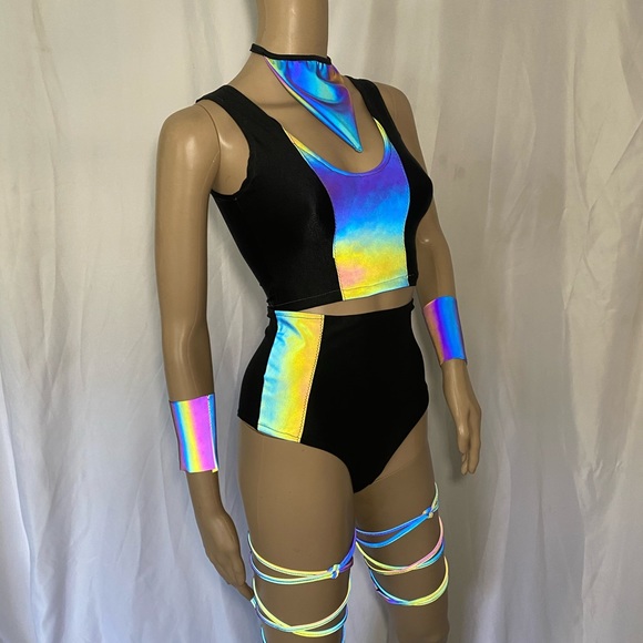 Rainbow and Reflective leg wraps - Picture 4 of 7